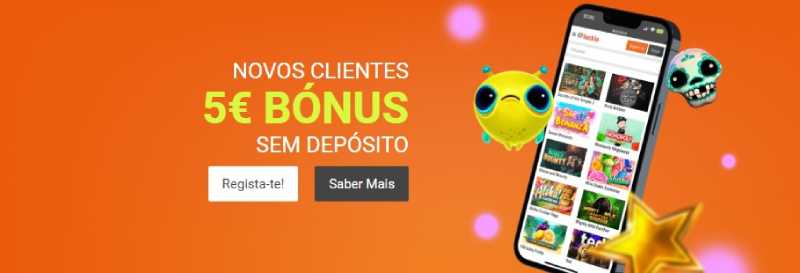 Novo bónus de casino da Luckia de 5€ grátis