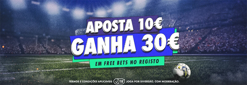 Bónus Solverde de 30€ em Freebets