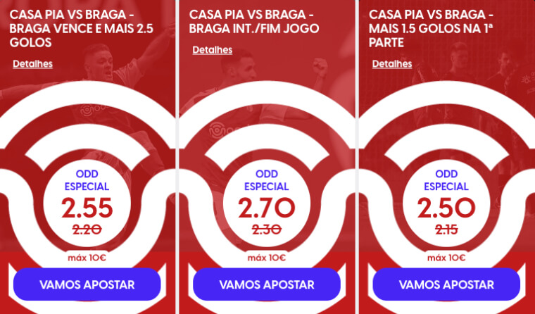 Promoção de Odds Aumentadas nos Jogos do S.C. Braga