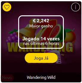 Informação dos Ganhos em Cada Slot