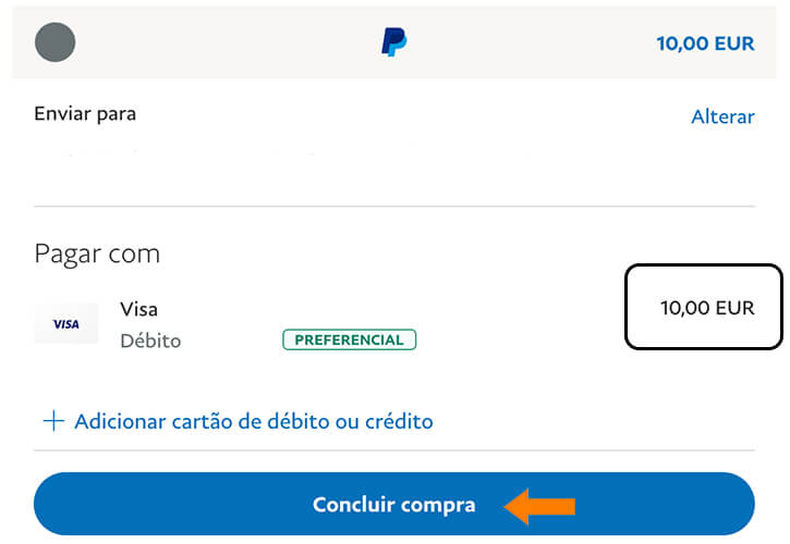 Confirmar o pagamento no PayPal