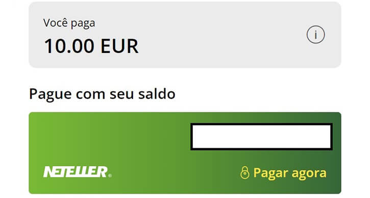 Confirmar um Depósito com Neteller em Casino Online