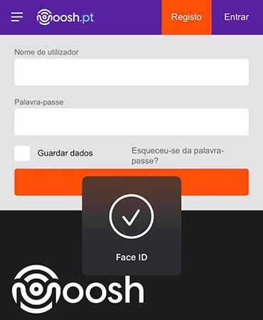 Início de Sessão com o Face ID na Moosh App