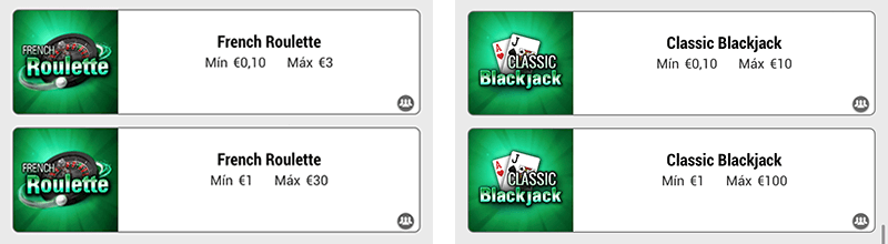 Jogos de Roleta e Blackjack em Multiplayer