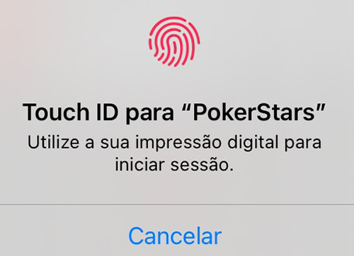 Login com Touch ID na PokerStars App