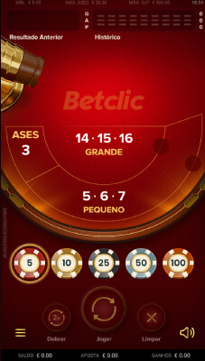 Banca Francesa Evolution Vip no casino da Betclic