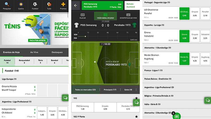 Apostas Desportivas na Betway App