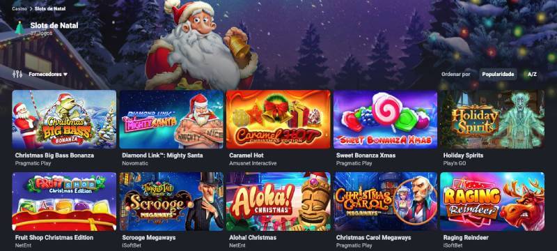 Catálogo de Slot Machines de Natal na Betano Casino