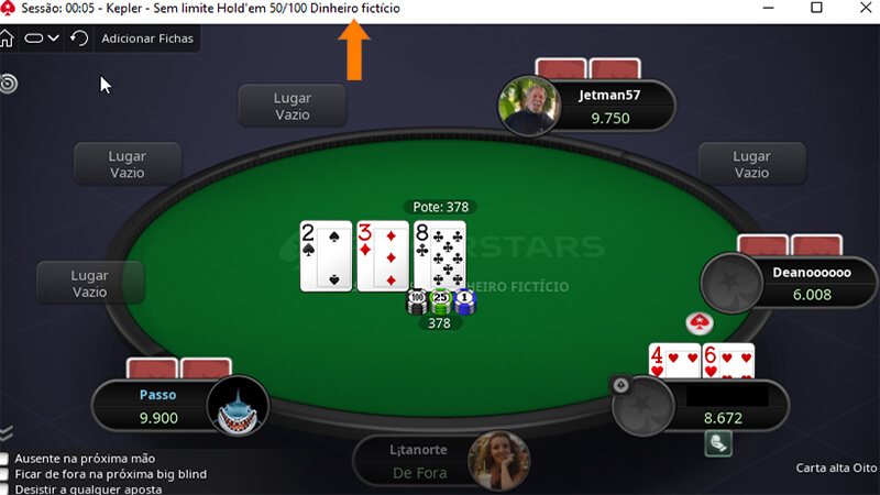 Jogo de Poker Grátis na PokerStars