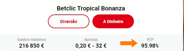 RTP numa Slot da Betclic