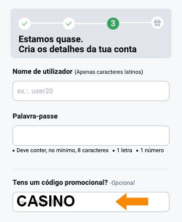 Inserir o Código Promocional da Betano para Ganhar Rodadsa Grátis