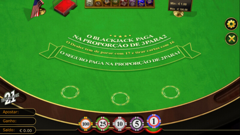 Jogar Blackjack Online em Mobile